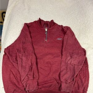 Men's Red Quarter-Zip Sweater